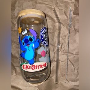 Lilo & Stitch bamboo glass cup.